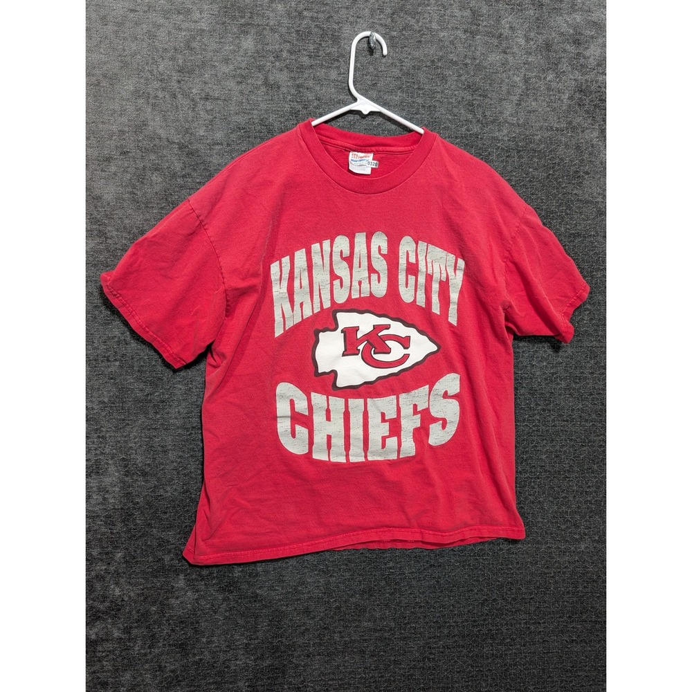 Kansas‎ City Chiefs Red Heavyweight T Shirt Adult XL NFL Football Fan Gear